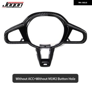 BMW カーボン ステアリングホイール カバー 装飾 トリム 2 3 4シリーズ M3 M4 G30 G31 G26 G03 G04 G07 G87 G80 G82 G81 F90 G06 G20 G22 2024+ - No ACC No M hole
