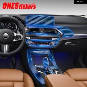 BMW X3 F25 G01 X4 F26 G02 2011-2020 カーセンターコンソール ギアパネルナビゲーションフルセットインテリアモールディング TPU プロテク