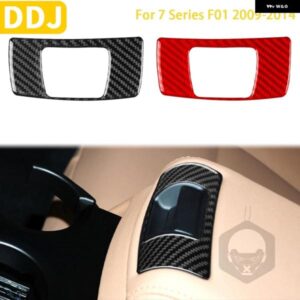 BMW 7シリーズ F01 2009-2014 アクセサリーカーボンインテリアリアストレージ スイッチパネルトリム ステッカー 装飾 カスタムパーツ アク