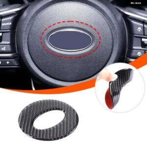 スバル CROSSTREK 2024+ ソフトカーボンカースタイリング ステアリングホイール のロゴステッカー インテリアアクセサリー カスタム