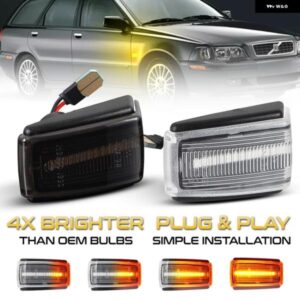 ボルボ 2個 ダイナミック LED サイドマーカー ウインカー ウィンカーライト V 40V 70 S40 850 240 740 C70 940 S70 S90 960 OEM 9178885 91