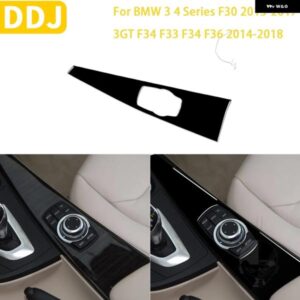 BMW 3 4シリーズ F30 2013-2017 3GT F34 F33 F34 F36 2014-2018 アクセサリー車ピアノブラックインテリアマルチメディアパネルトリム ステッ