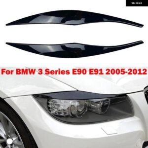 BMW ヘッドライト アイブロウ ステッカー 3シリーズ E90 E91 セダン ツーリング 2005 2006 2007-2012 自動 蓋 カスタムパーツ アクセサリー