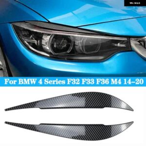 BMW フロント ABS 光沢ヘッドライト アイブロウ アイブロウ 4シリーズ F32 F33 F36 M4 420D 420I 425D 430I 435I 440I 2013-2021 カスタム