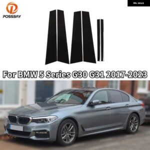 BMW 6個 窓フレームピラーポストトリム ステッカー 5シリーズ G30 G31 2017-20-2022 2023 BC コラムカバー スタイリング カスタムパーツ ア
