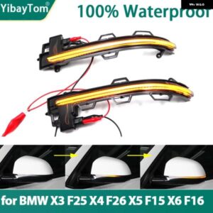 BMW スモーク LED ダイナミックウィンカーライト サイドミラー フラッシュライト X3 F25 X4 F26 X5 F15 X6 F16 2014-2018 カスタムパーツ
