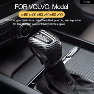 ボルボ XC60 XC90 S90V 90 S60V 60 中央制御ギアヘッド 装飾 カバー ABS カーボンパターンギアグリップアクセサリー カスタムパーツ アクセ