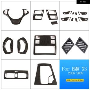 BMW 2006-2010 X3 E83 ABS カーボンパターンインナードアボウルカバー ガラスリフティングフレームインテリアアクセサリー カスタムパーツ