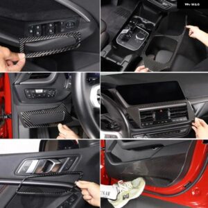 BMW 2シリーズ F44 2020-2023 センターコンソール ギアシフトパネル内側ドアハンドルカバー トリム ステッカー インテリアアクセサリー カ