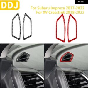 スバル インプレッサ CROSSTREK 2017-22 アクセサリーカーボンカーインテリアデミストエアアウトレットトリム ステッカー カスタム