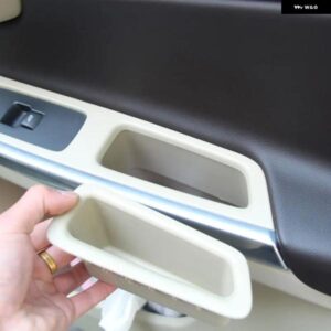 ボルボ ブラック/ベージュフロントとリアドアハンドル ボックス XC60 スタイリング コンテナホルダートレイアクセサリー 2014-2017 カスタ