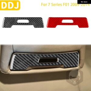 BMW 7シリーズ F01 2009-2014 アクセサリーカーボンインテリアリアカップホルダースイッチパネルトリム ステッカー 装飾 カスタムパーツ ア