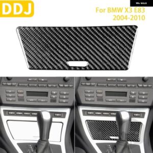 BMW X3 E83 2004/10/01 カーアクセサリーカーボンインテリアギア ボックス トリム ステッカー カスタムパーツ アクセサリー 交換用部品 互