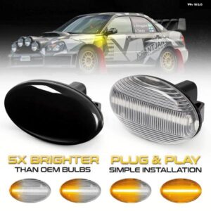 スバル インプレッサ 02-07 WRX STI フォレスターレガシィリバティ 98-03 LED サイドマーカー ウィンカーインジケーターウイ