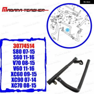 ボルボ ランドローバー S60 S80V 60V 70 XC60 XC70 XC90 3.0 3.2 エンジン冷却液ホースアウトレット 30774514 2008 2009 2010 2012 2013 カ