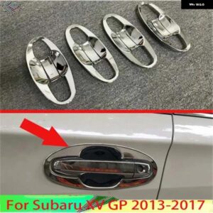 スバル XV GP 2013-2017 カーアクセサリー ABS クロームドアハンドルボウルカバー カップキャビティトリム インサートキャッチモ