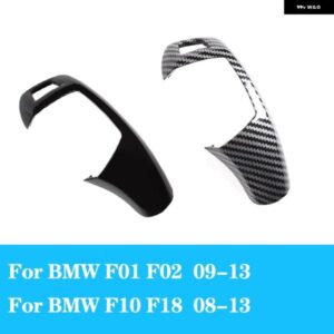 BMW F01 F02 F10 F18 LHD RHD ABS 車カーボングロスブラックギアシフトレバーノブカバー 交換 08-13 アクセサリー カスタムパーツ アクセサ