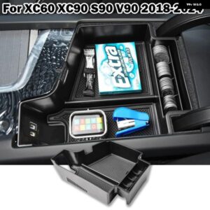 ボルボ センターコンソール トレイ 2023 2024 XC60 XC90 S90V 90 アームレスト カーオーガナイザー ABS アクセサリーグローブ カーボックス
