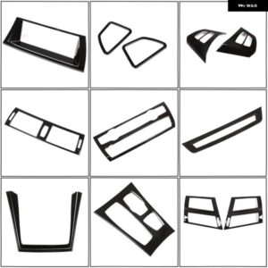 BMW X5 X6 E70 E71 2008-2013 ABS ブライト ブラックカーギアパネルステッカー ステアリングホイール トリム ストリップフレームカバー カー