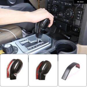 ランドローバー ディスカバリー 3/4 LR3 LR4 2004-2012 ABS カーボン/マットブラックギアシフトヘッドカバー ステッカー 自動 カスタムパー