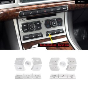 ジャガー 2012-2015 XF 中央制御エアコンマルチメディアボタンステッカー インテリアアクセサリー カスタムパーツ アクセサリー 交換用部