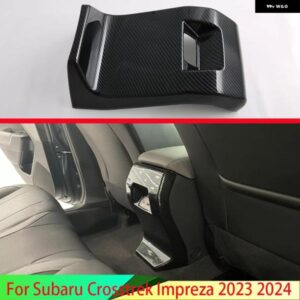 スバル CROSSTREK インプレッサ 2023 2024 カーアクセサリーカーボンスタイル メッキ アームレスト ボックス リアエアベントフ