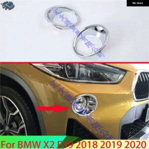 BMW X2 F39 2018 2019 2020 カーアクセサリー ABS クロームフロントフォグライト ランプ カバー トリム モールディングベゼルガーニッシュス