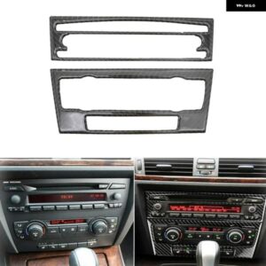 BMW カーエアコン CD コントロールパネルトリム 自動車インテリアカーボンルックアクセサリー 3シリーズ E90 E92 E93 2005-2012 カスタムパ