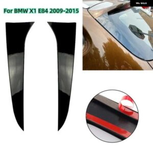 BMW 1ペア リアウィンドウ サイドスポイラー ウイングトリム ステッカー アクセサリー X1 E84 2009 2010 2011 2013 2014 2015 自動テール 装