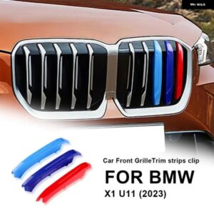 BMW X1 U11 2023 ABS フロントグリル ストライプカバー グリッドストリップ クリップ トリム カバー カーアクセサリー カスタムパーツ アク