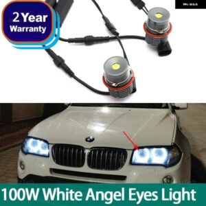 BMW E39 E81 E82 E87 E88 X5 E53 E60 E61 E63 E64 X3 E83 100ワット エンジェルアイズマーカー 電球高輝度ヘッドライト 交換車 カスタムパ