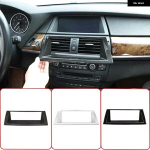BMW 2008-2013 X5 E70 X6 E71 ABS カーボンカースタイリング センターコントロールナビゲーション 装飾 フレームステッカー カーパーツ カ