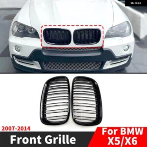 BMW フロントグリル インレットグリッドメッシュグリル X5 X6 E70 E71 E72 2007-2014 の 30I 30D 35I 35D 40I 40D 48I 50I 50D チューニング