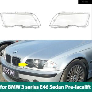 BMW ハウジングフロントヘッドライト レンズ シェルカバー ガラスランプ カバー E46 4 ドア 3シリーズ 1998-2001 63136902766 63126902754