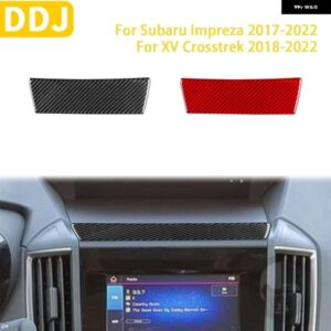 スバル インプレッサ CROSSTREK 2017-2022 アクセサリーカーボンインテリアマルチメディアトップパネルトリム ステッカー 装飾
