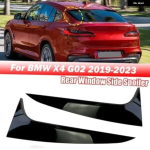 BMW X4 G02 2019-21-2023 ABS リアウィンドウ サイドトランクスポイラー カナード スプリッター自動車 装飾 アクセサリー カスタムパーツ