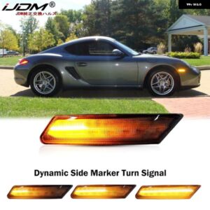 ポルシェ 2X LED ダイナミックサイドマーカー ウィンカーライト シーケンシャルウインカー ランプ 911 カレラ タルガ ターボ 997 ケイ