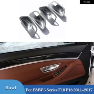 BMW 5シリーズ F10 F18 クロームインテリアドアハンドルボウルカバー トリム 4個 ABS カーインテリアアクセサリー 2011-2017 カスタムパー