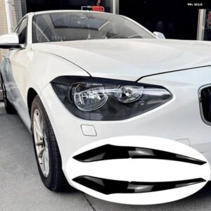 BMW グロスブラックヘッドライト アイブロウ ランプ ライト アイブロウカーボン F20 F21 1シリーズ 116I 118I 120I 125I 2011-2014 カスタ