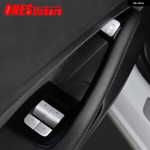 テスラ モデル 3 モデル Y 2019-22 合金カーアクセサリードア窓ガラスリフトボタンスパンコールトリム カバー カスタムパーツ アクセサリ