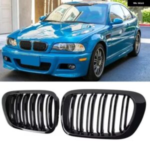 BMW グロスブラックフロントキドニーグリルレーシンググリルアクセサリー 3シリーズ E46 318I 320I 325I 330I 1998-2001 2/4 ドア カスタム