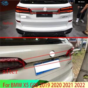 BMW X5 G05 2019-2024 2021 2022カーアクセサリーテールゲートグラブハンドルカバー ステンレス リアブーツドアトリム カバー トランク蓋