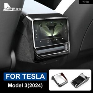 テスラ ABS カーボンリア空調ベントカバー モデル 3 ハイランド 2024 MODEL3 カーインテリアアクセサリー カスタムパーツ アクセサ