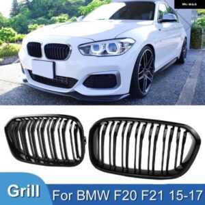 BMW フロントバンパー グリル キドニー 1シリーズ F20 F21 118I 120I 125I 116I 15-17 ダブルスラット交換グリル カスタムパーツ アクセサ