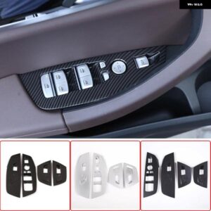 BMW X3 2018-2023 G01 ABS カーボン/マットブラックガラスリフトフレーム 装飾 カバー カーインテリアアクセサリー LHD カスタムパーツ ア