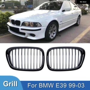 BMW E39 5シリーズ 525 528 グロスブラックグリルフロントフードグリルキドニーグリルレーシンググリル 99-03 自動車アクセサリー カスタム