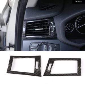 BMW ABS カーボン X3 X4 F25 F26 2011-2017 サイドエアコンアウトレットカバー トリム ステッカー カーアクセサリー LHD カスタムパーツ ア