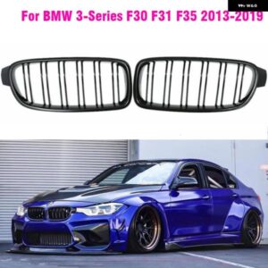 BMW グリル交換光沢ブラックキドニーフロントバンパー グリル F31 F30 2013-2019 316I 318D 320I 325I カスタムパーツ アクセサリー 交