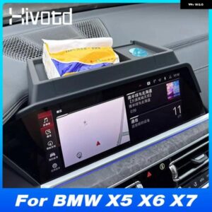 BMW X5 G05 X6 G06 X7 セントラルコントロールダッシュボードナビゲーション画面リアストレージ ボックス トレイインテリアアクセサリー