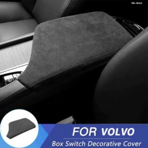 ボルボ XC60 アームレスト ボックス カバー S90 XC90 S60V 60V 90 スエードアームレスト ボックス カバー パッド 装飾 インテリアカーアクセ